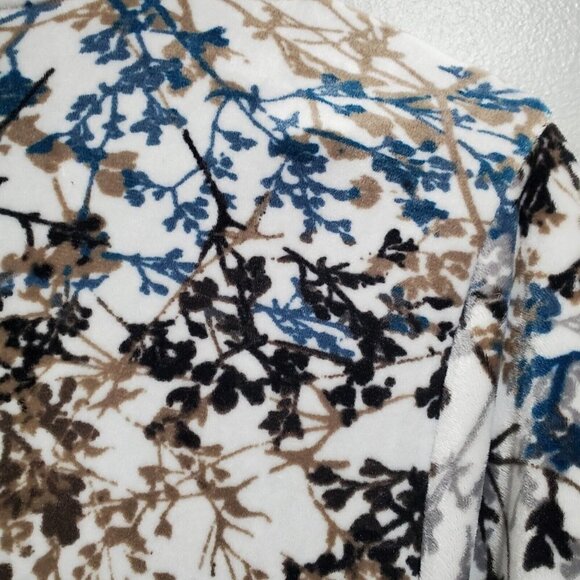Pure Jill J. Jill Women’s Size M Zinc Calm Vines Floral Velour Velvet Tunic Top - Picture 12 of 15